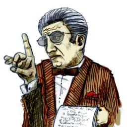 Jacques Lacan, drawing by the French Wikipedia contributor Ironie, 2007