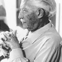 Erik H. Erikson in later life, in profile; photographer unknown
