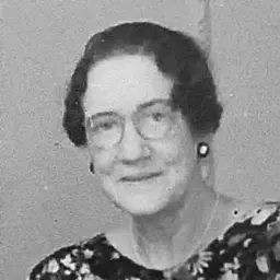 Joan Riviere at the dinner celebrating Melanie Klein's 70th birthday, Kettner's, London, 1952; photographer unknown (Wellcome Collection)