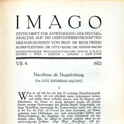 Opening page of Lou Andreas-Salomé, »Narzißmus als Doppelrichtung«, Imago VII (1921), Heft 4, p. 361 (Internationaler Psychoanalytischer Verlag)