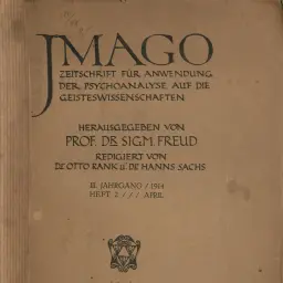 Cover of Imago III/2 (April 1914), edited by Sigmund Freud with Otto Rank and Hanns Sachs, the issue in which "Der Doppelgänger" first appeared (Leipzig and Vienna: Hugo Heller, 1914)